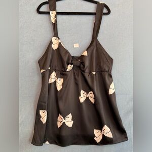 Kate Spade Black Top with Bow Print size Med